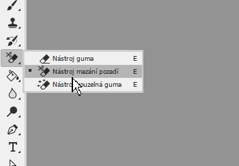 Photoshop nástroj Mazání pozadí